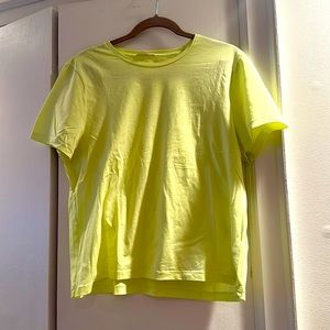 COS t-shirt neon yellow sz US L.